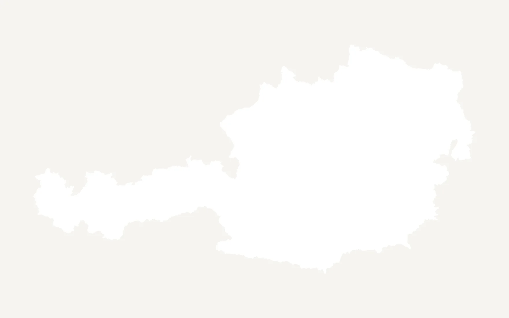 A map of Austria's states, still blank: nobody has drawn on it yet