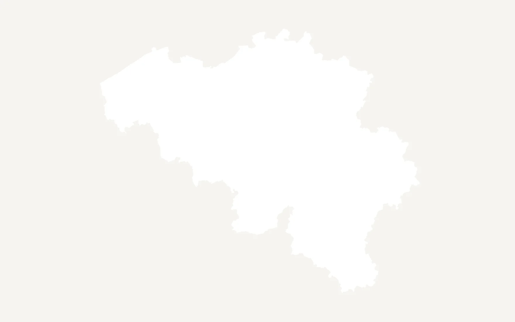 A map of Belgium's provinces, still blank: nobody has drawn on it yet