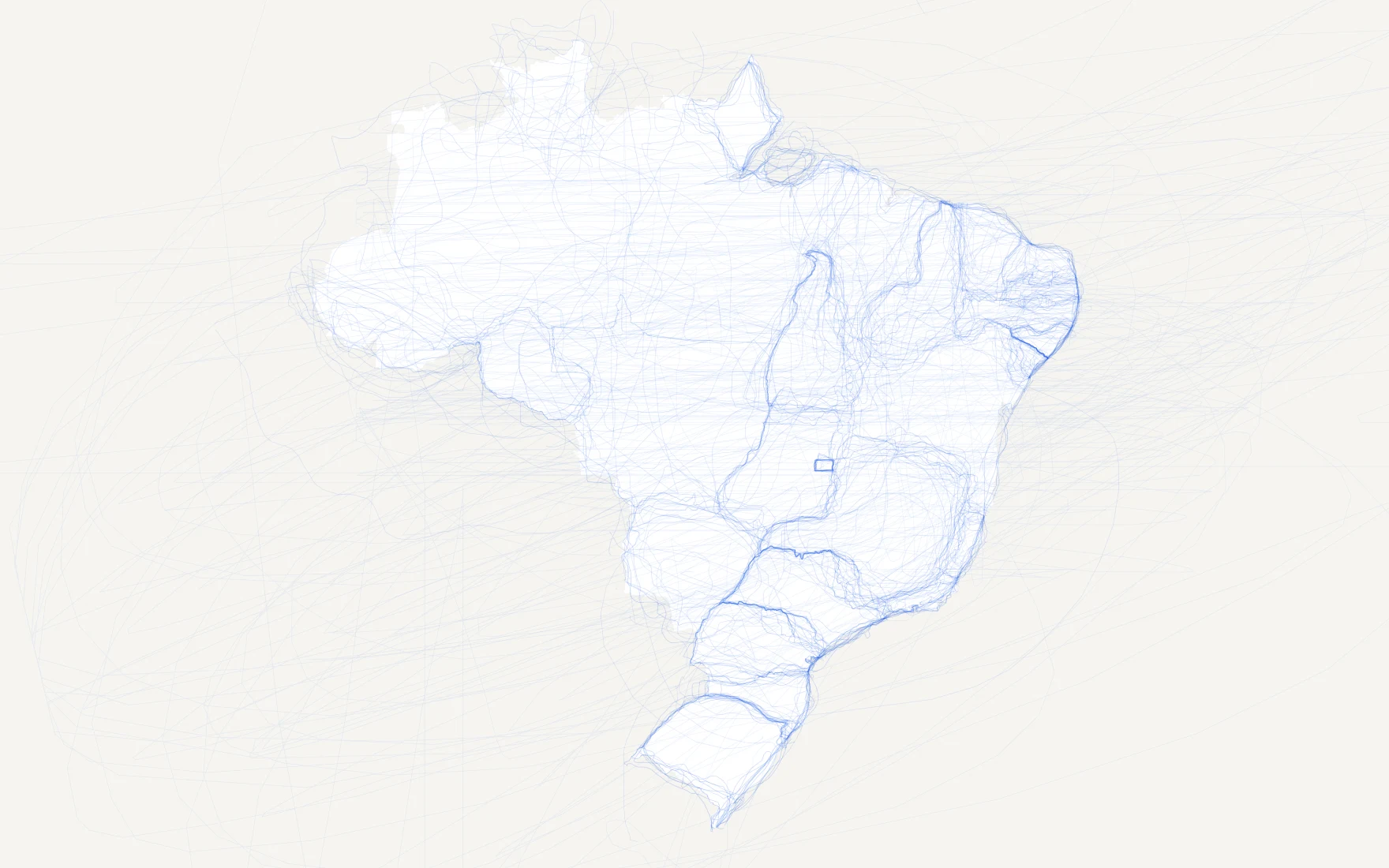 A map of Brazil's states, still blank: nobody has drawn on it yet