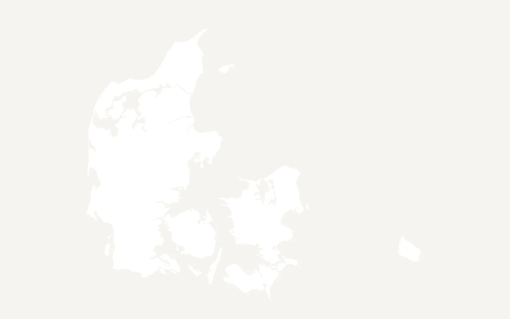 A map of Denmark's regions, still blank: nobody has drawn on it yet