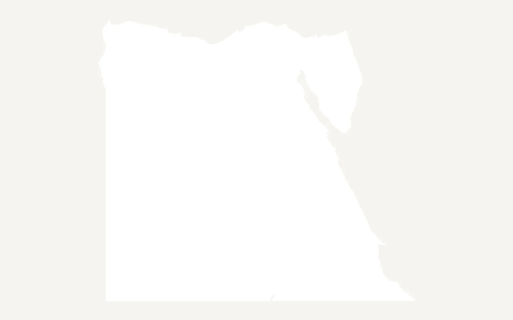 A map of Egypt's governorates, still blank: nobody has drawn on it yet