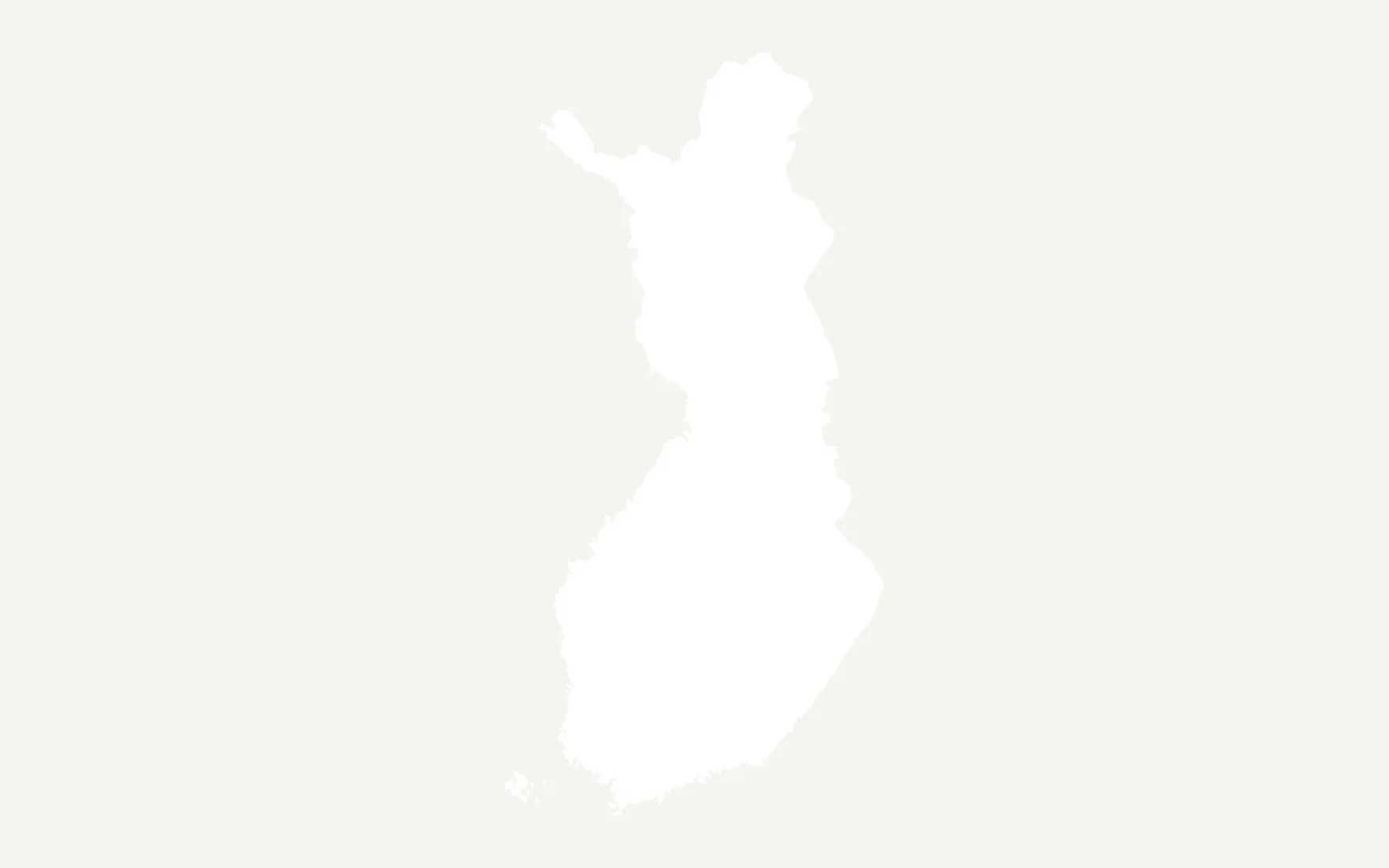 A map of Finland's regions, still blank: nobody has drawn on it yet
