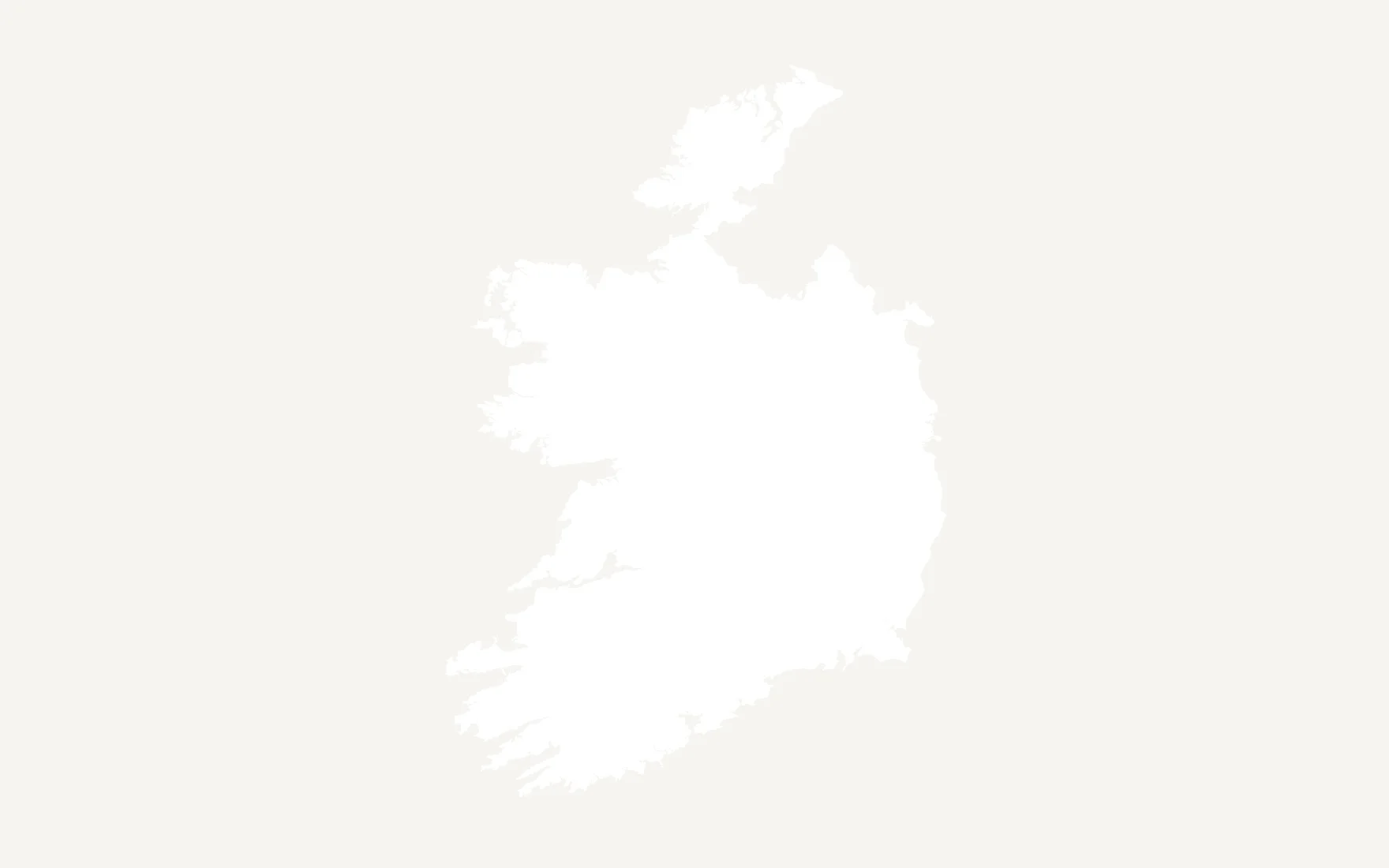 A map of Ireland's counties, still blank: nobody has drawn on it yet