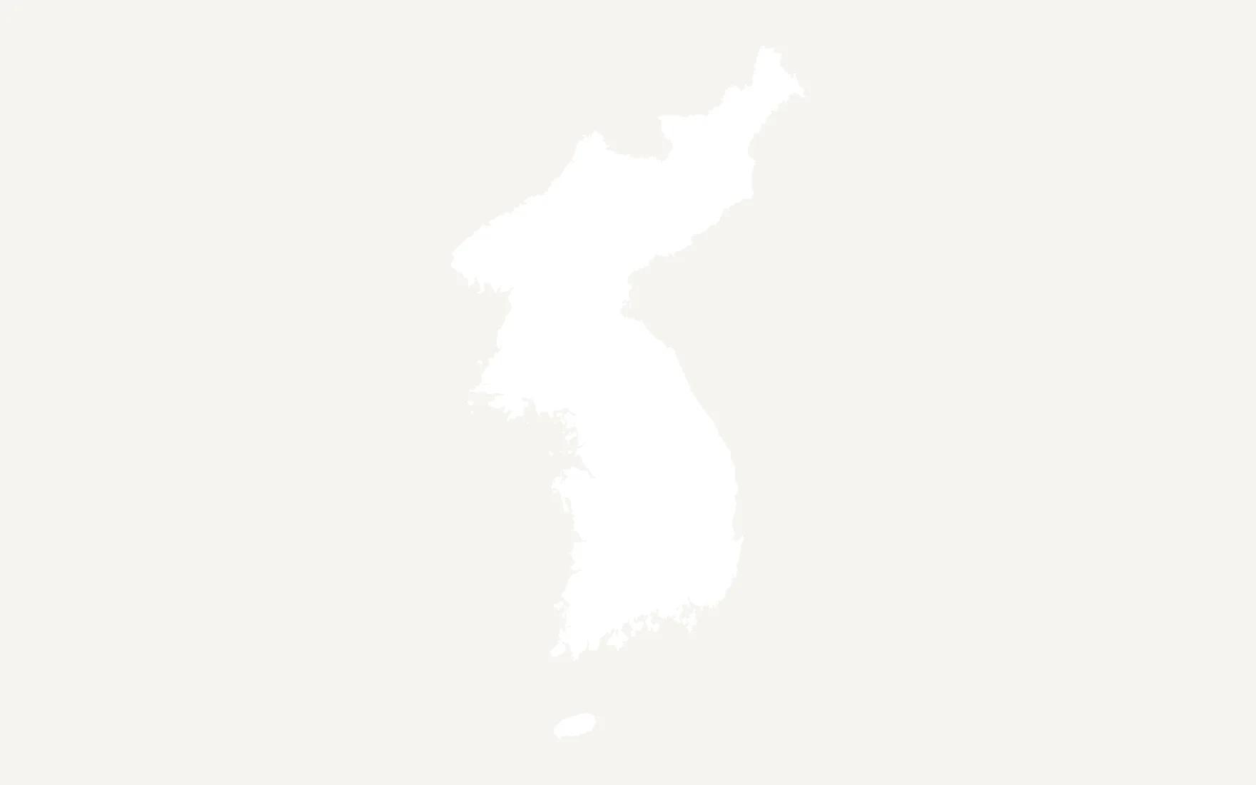 A map of Korea's provinces, still blank: nobody has drawn on it yet