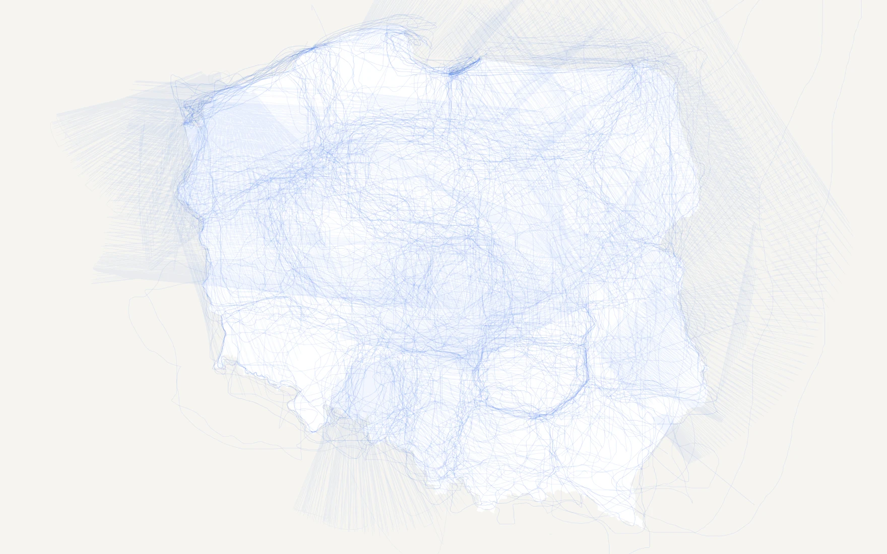 A map of Poland's voivodeships, still blank: nobody has drawn on it yet